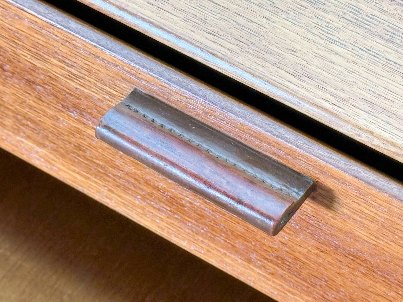 Mid-Century Sideboard by Meredew (Brown Leather Handles)