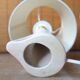 Pair of white ceramic lamps, 50s