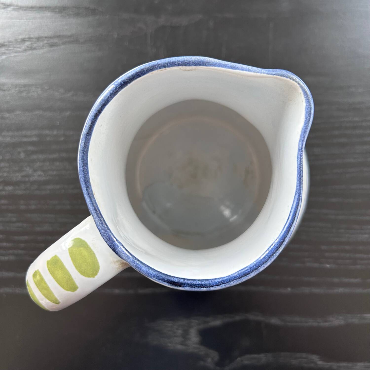 Blue floral decor pitcher