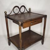 Rattan bedside table / End table 1970s