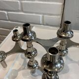 Lot de 5 bougeoirs modulables variante nagel bmf vintage 1970