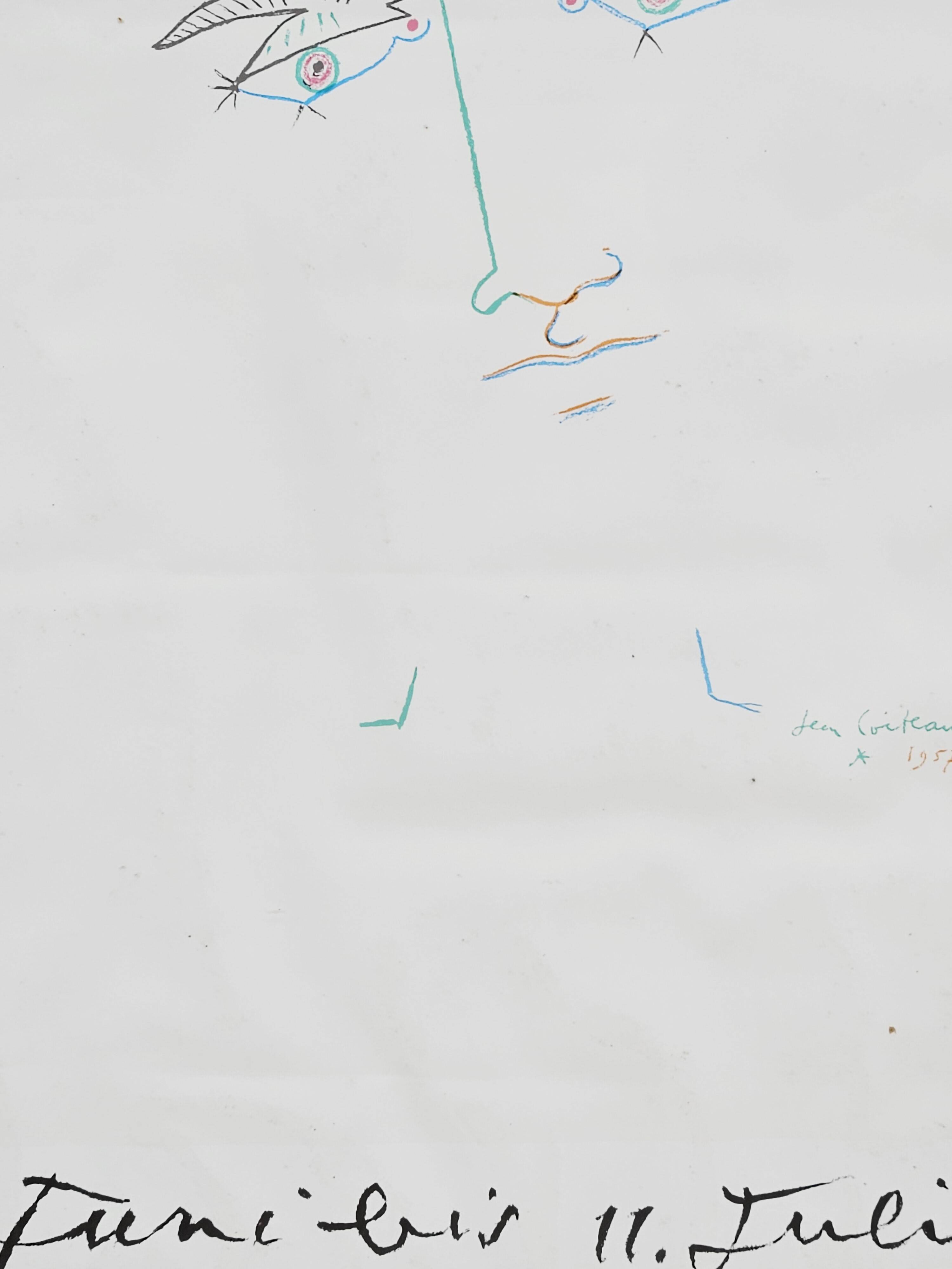 Jean Cocteau – Original Exhibition Poster 1982