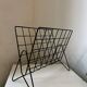 Black metal vinyl magazine rack design