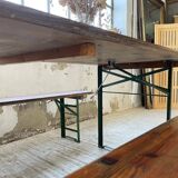 Guinguette table and its 2 benches
