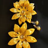 Wall lamps gilded metal sheets