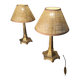 Paire de lampes en régule doré, 1960