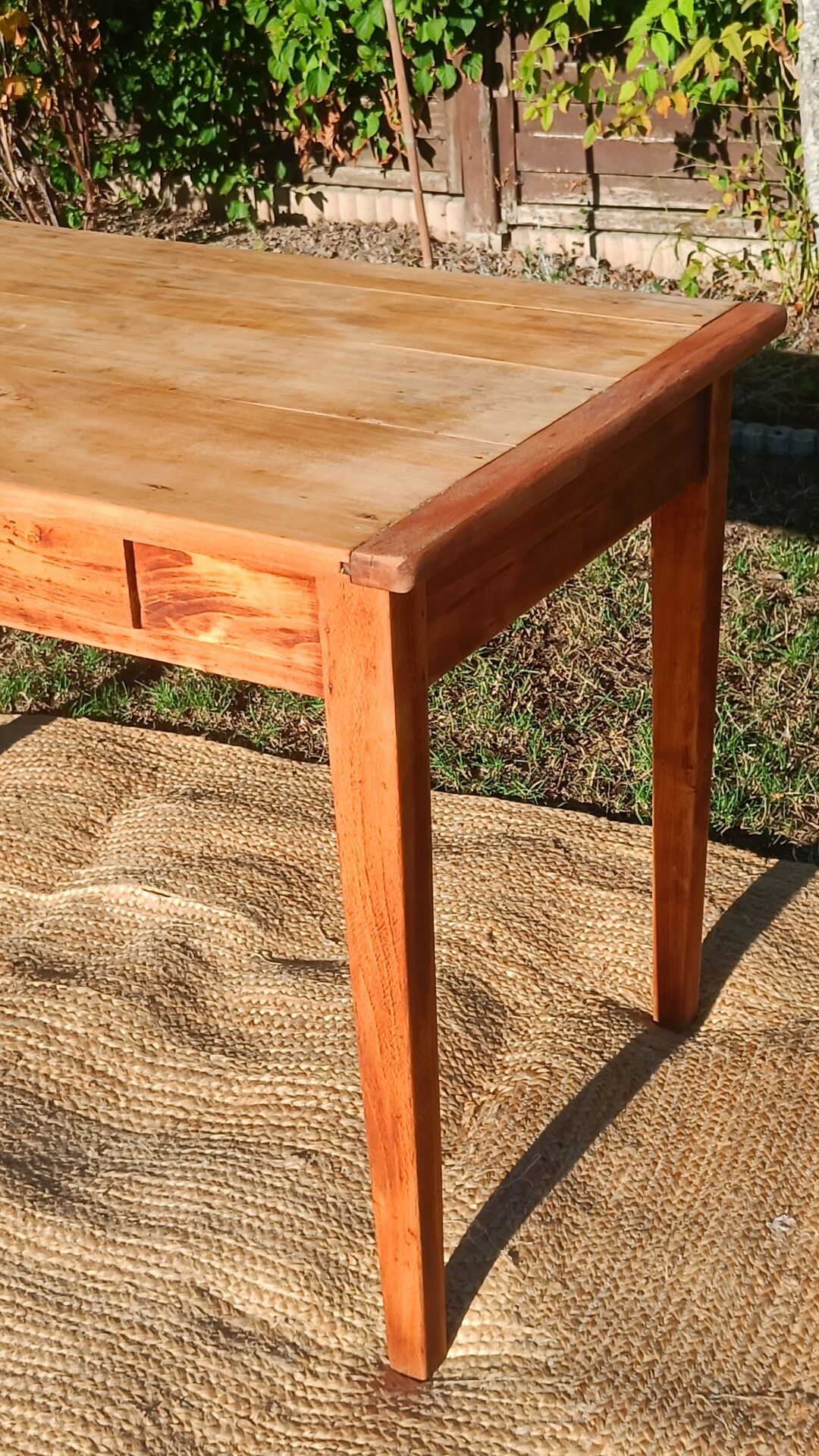 Table bureau bois brut
