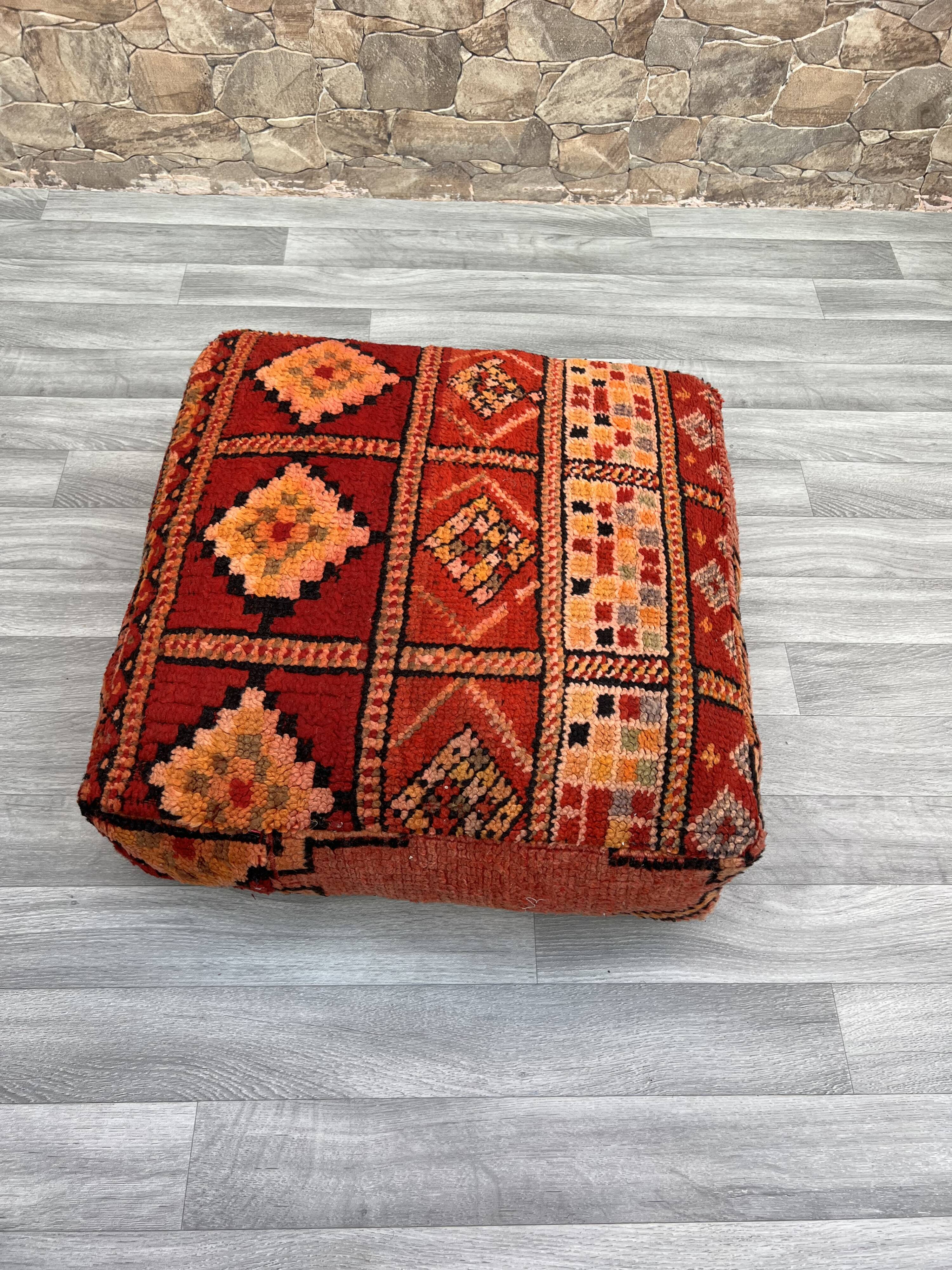 Pouf Azilal vintage 60x60x20cm