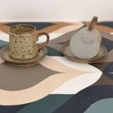 Set de 6 tasses expresso en grés rocaille modele japon