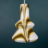 Mid-century brown opaline glass pendant, Murano, Italy, 1950s