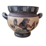 Old Egyptian vase signed Antoine Dubois