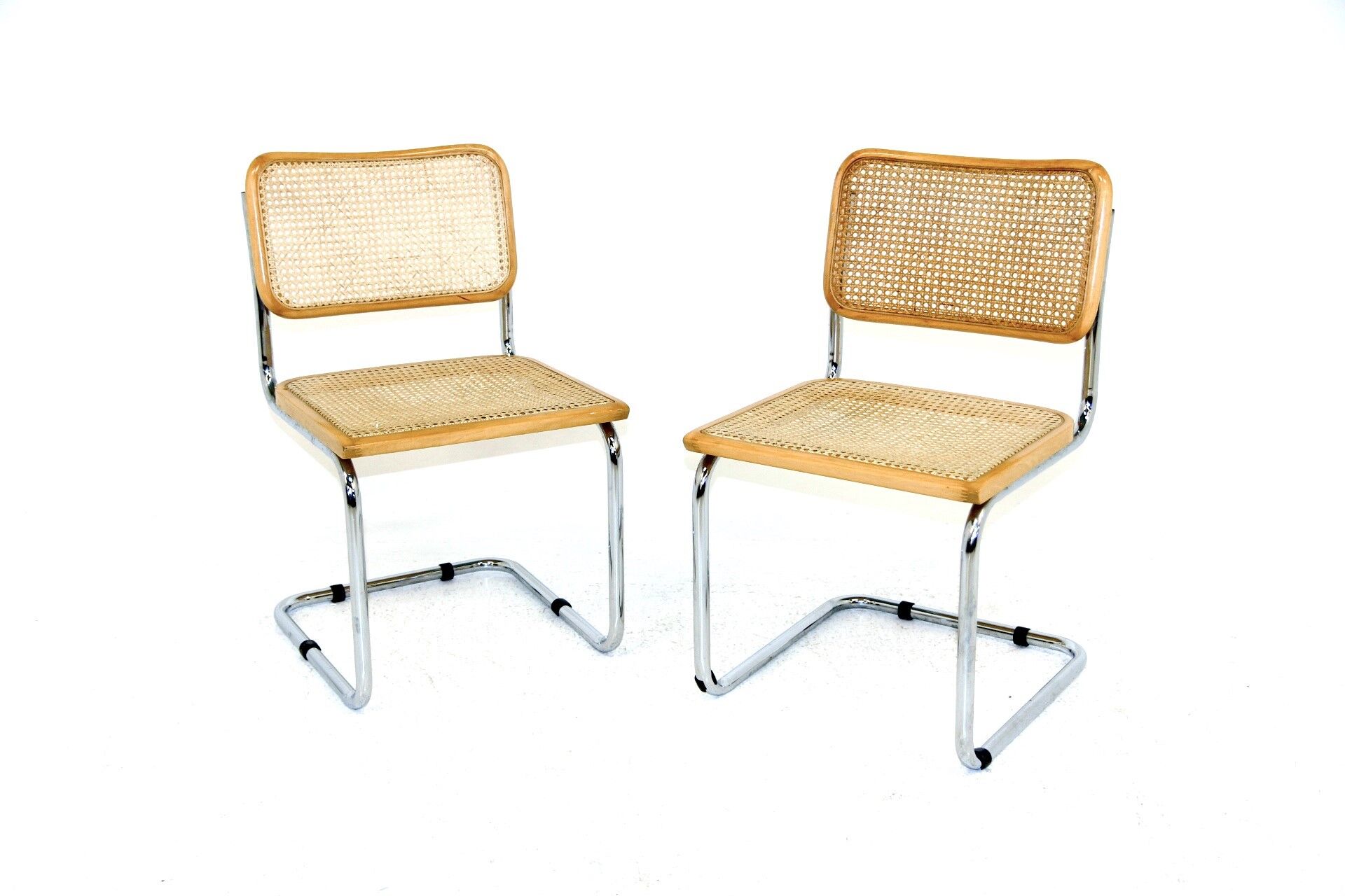 Set de 2 chaises "B32" Marcel Breuer, Italie, 1990
