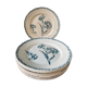 Set of 8 plates Terre de Fer 1900 K.G Lunéville, model "Carnation"