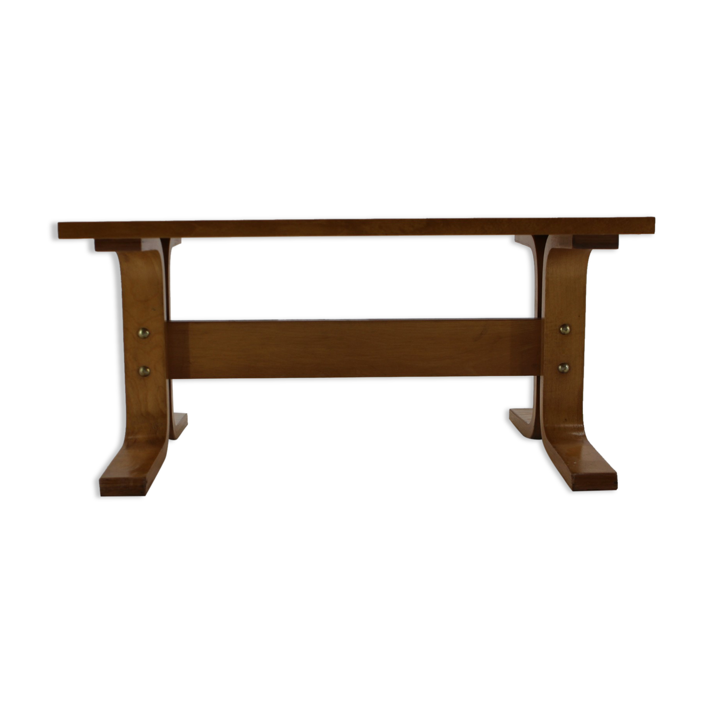 1970s Beech Bench/Planter Stand Czechoslovakia