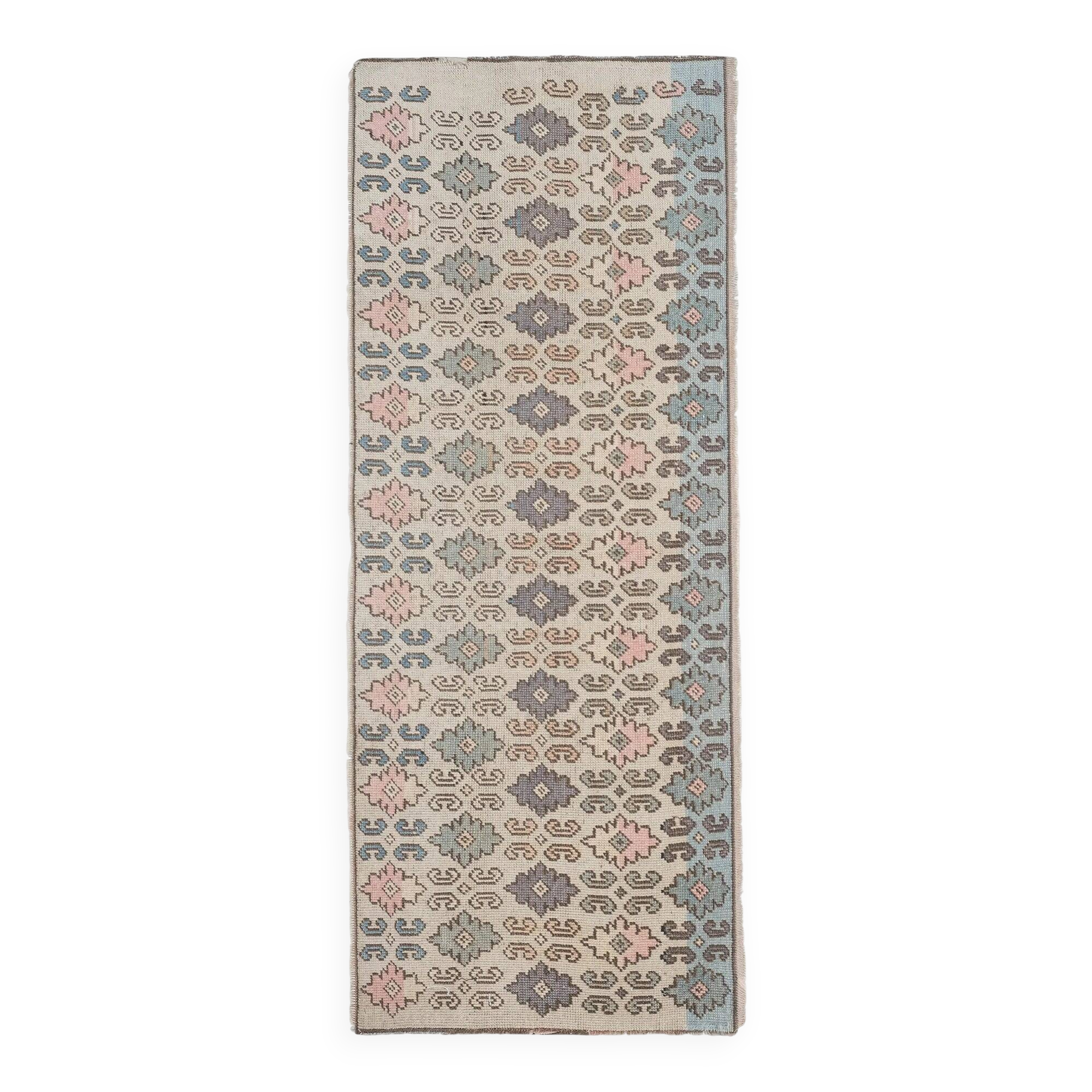 Vintage Turkish hallway rug 75x185 cm