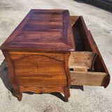 Louis xv tombeau chest of drawers in walnut 2 drawers from the 18th century