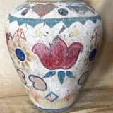 Polychrome decorated terracotta jar