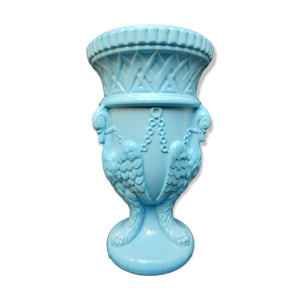 Vase opaline bleue