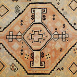 Persian Cream Tribal Runner Rug Handwoven Long Wool Carpet- 130x285cm