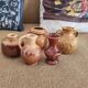 Lot de 5 mini vases pichets rétro en céramique émaillée 