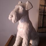 Fox Terrier Cracked Ceramic Dog