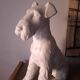 Fox Terrier Cracked Ceramic Dog