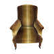 Fauteuil en velours rayé
