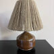 Vintage stoneware lamp and wool lampshade