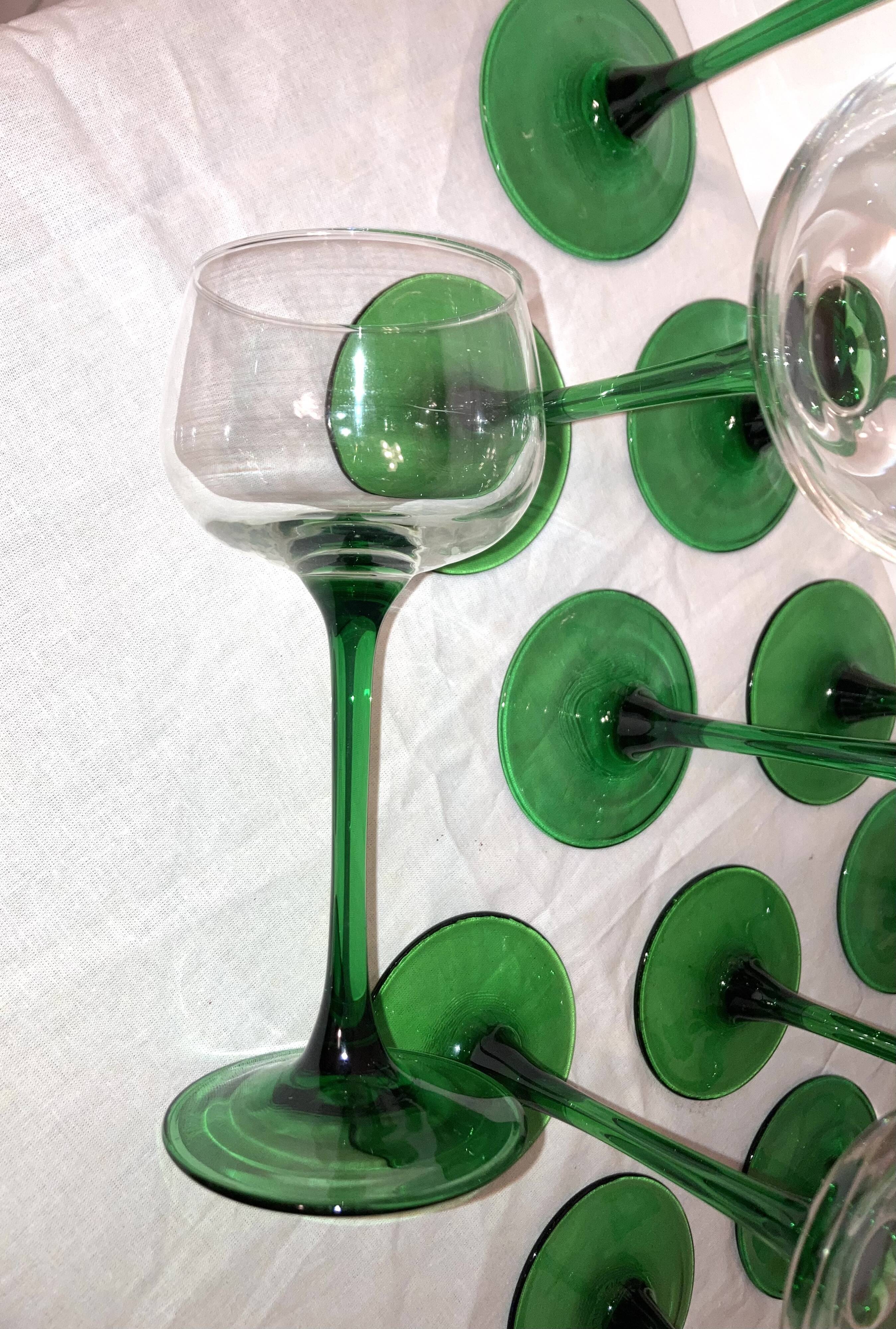 Vintage Alsace white wine glasses