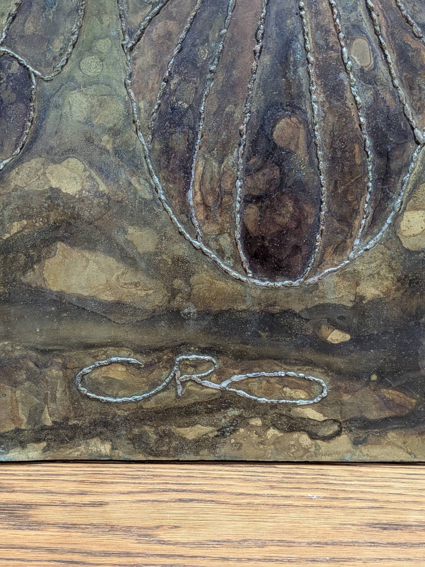Large brutalist wall panel