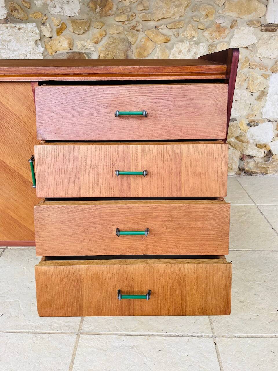 Vintage enfilade in ash and mahogany circa 1950s