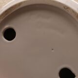 Imposing white ashtray signed in ceramic, 1970s