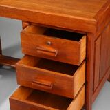 50s oak office by Pierre Bloch and Charles Dudouyt