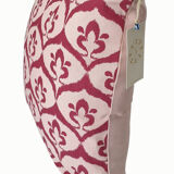 Pink / raspberry ikat style ottoman cushion cover - 50 x 50