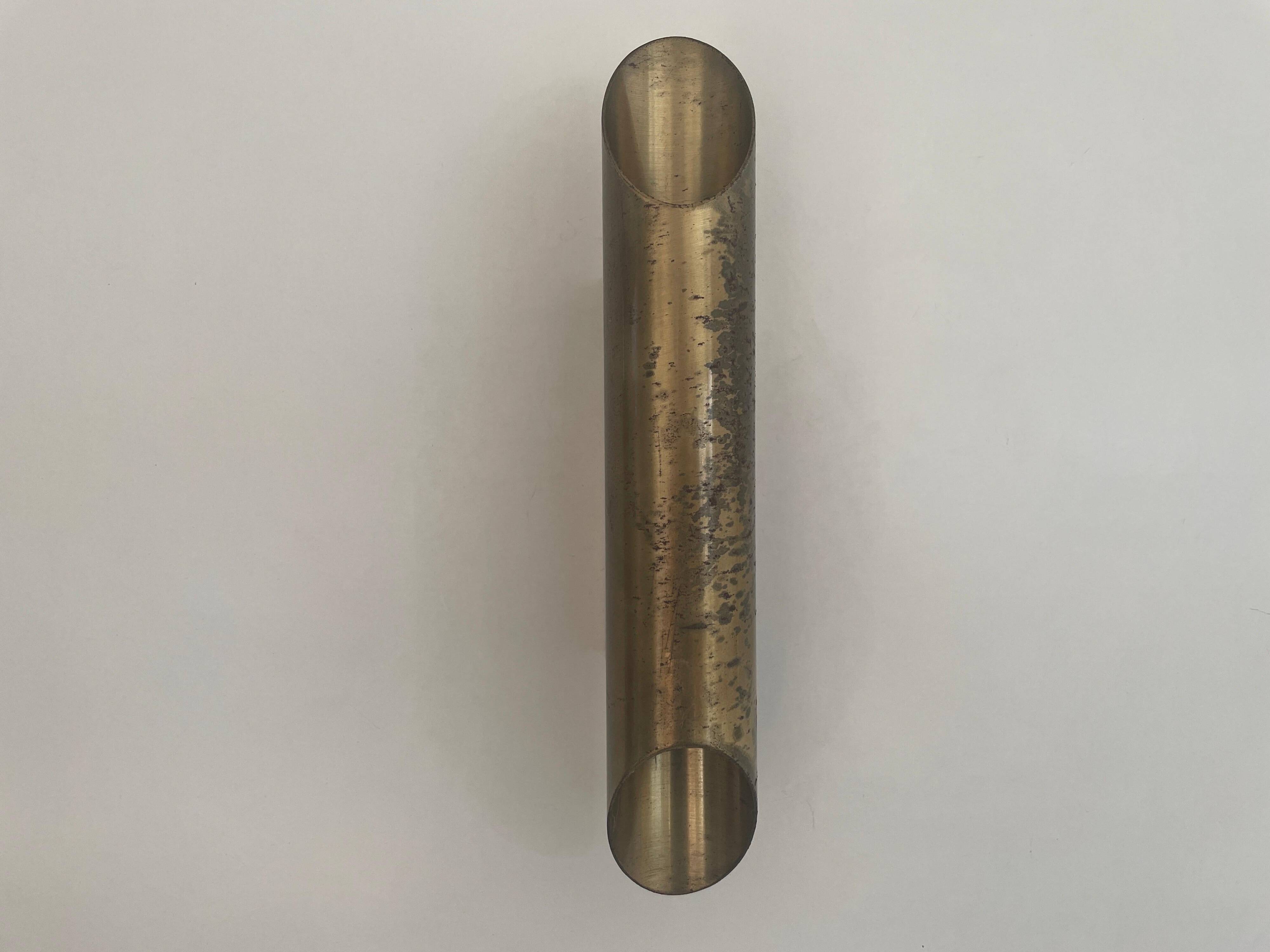 Pair of brass wall lights with Italian mid-century design, 1960, Italy.