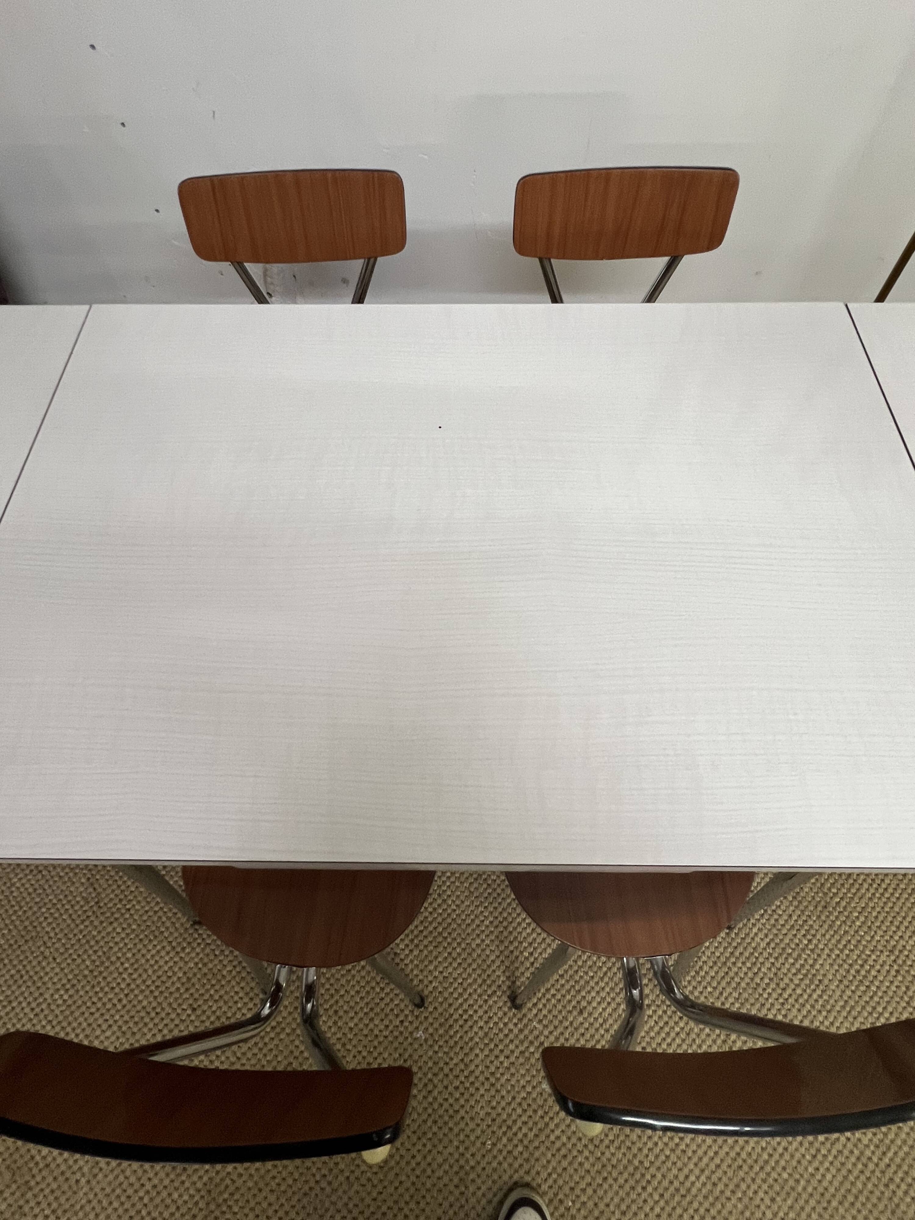 Tublac formica table and chairs set 1970