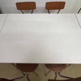 Tublac formica table and chairs set 1970