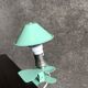 Vintage mint green mushroom clip/reader lamp, 1960s
