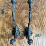 Pair of old cast iron coat hooks