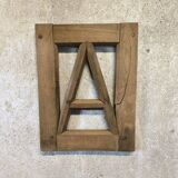 Vintage wooden frame letter A