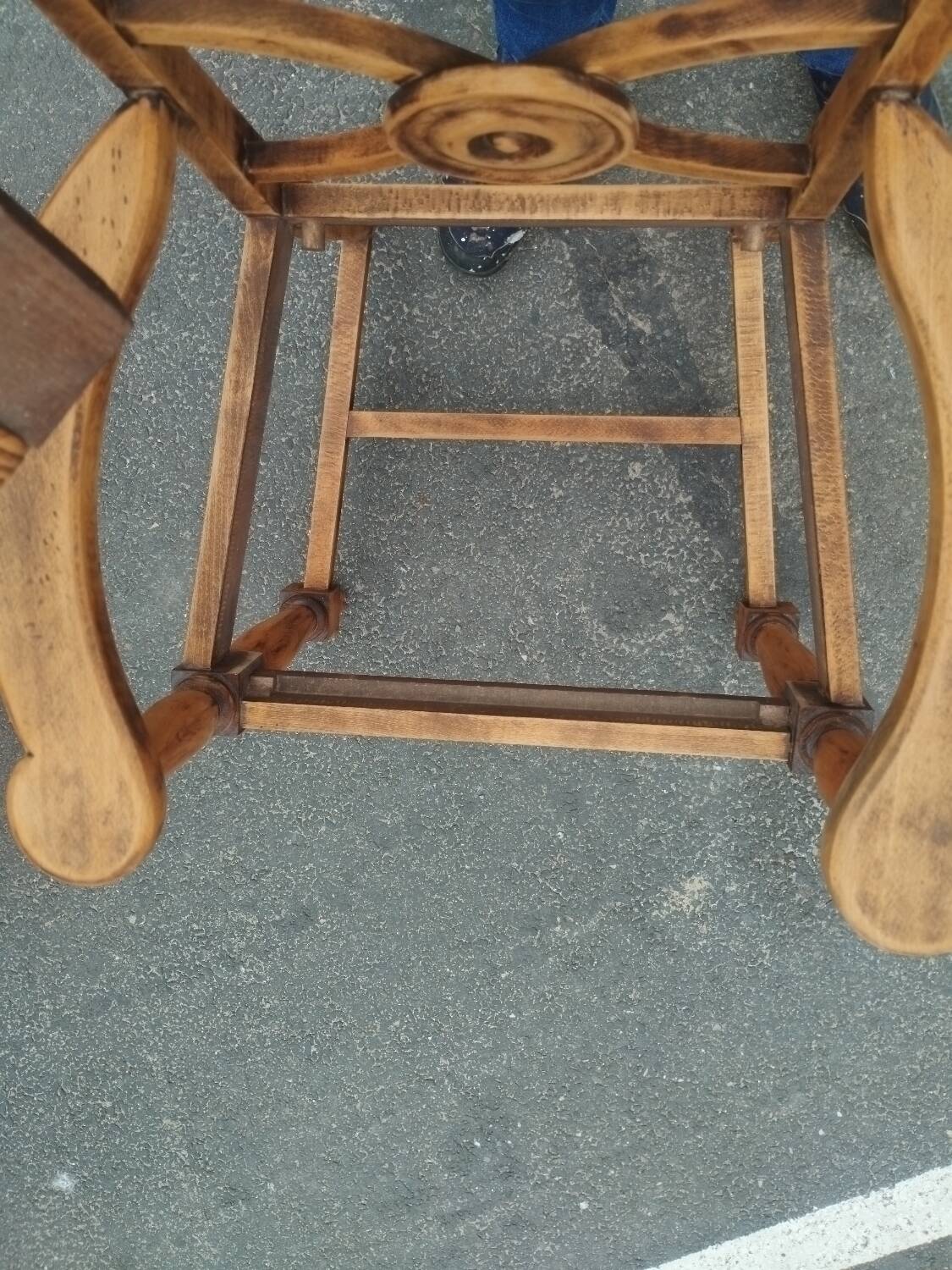 Pair of antique vintage Louis XVI style armchairs