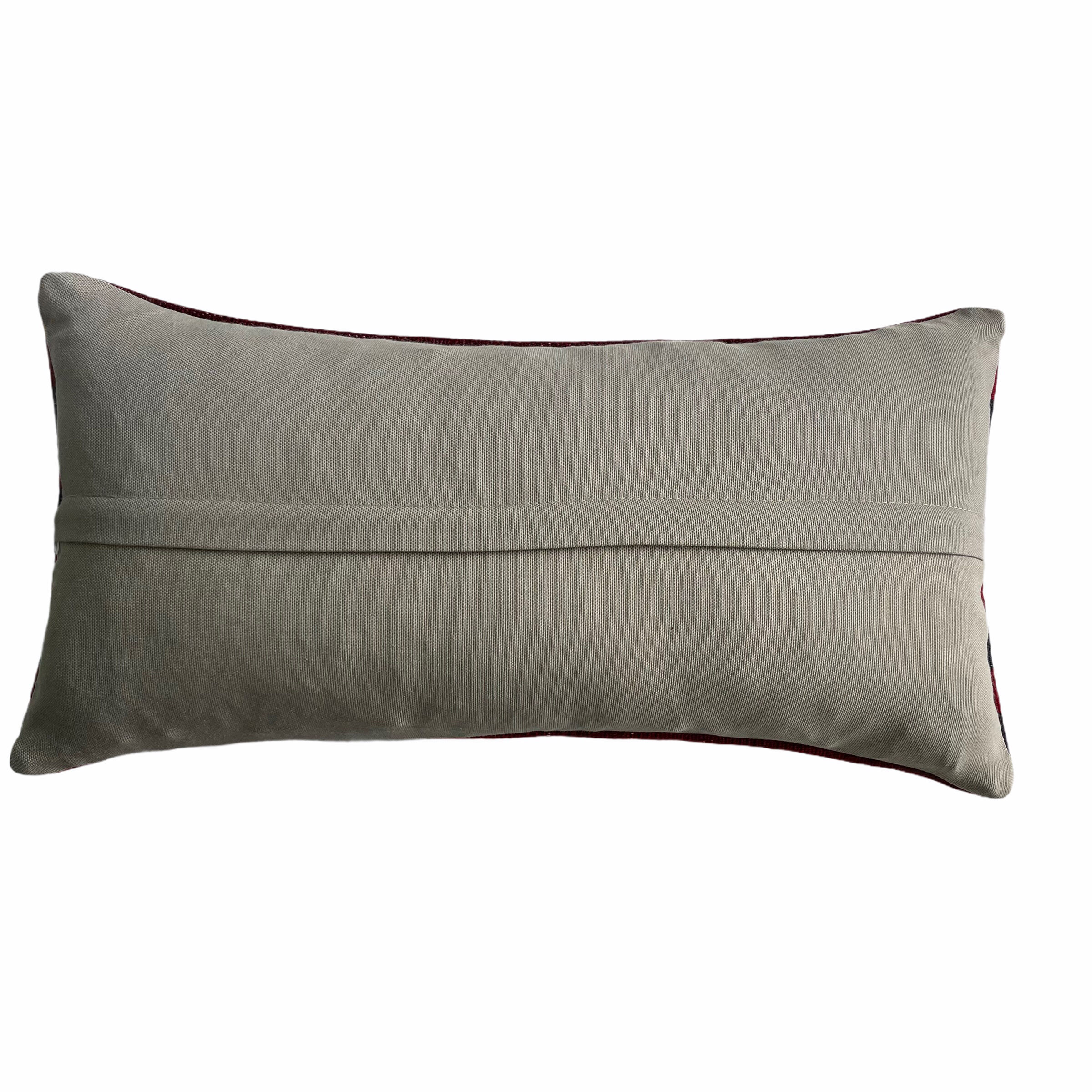 Vintage Turkish Kilim Cushion Cover, 30 x 60 cm