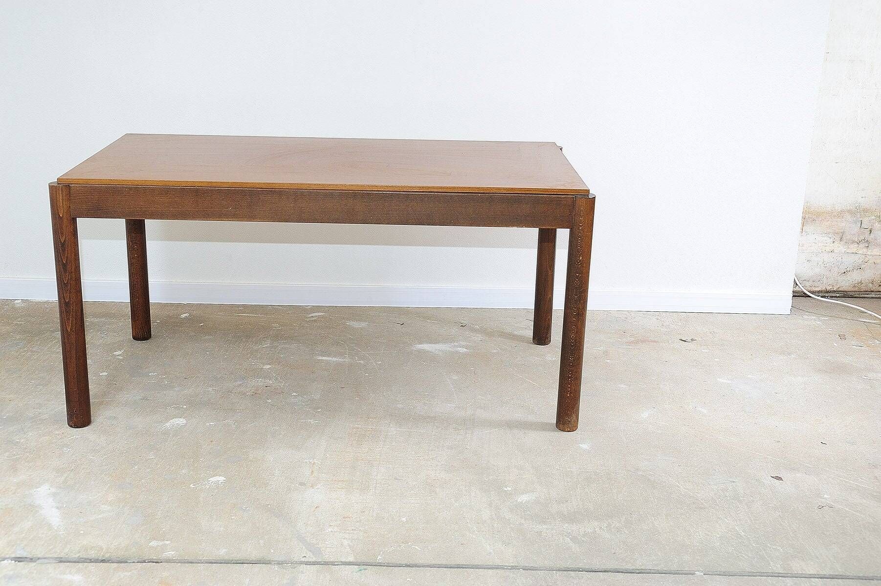 Vintage coffee table, mid-century modern wooden living room table, 1970s