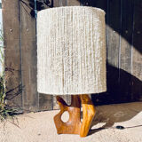 Artisanal brutalist lamp 70's