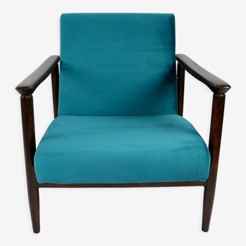 GFM-142 armchair in green marine velvet by Edmund Homa, 1970s