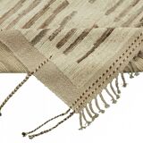 Handwoven Turkish Rustic 276 cm x 358 cm Beige Wool Carpet