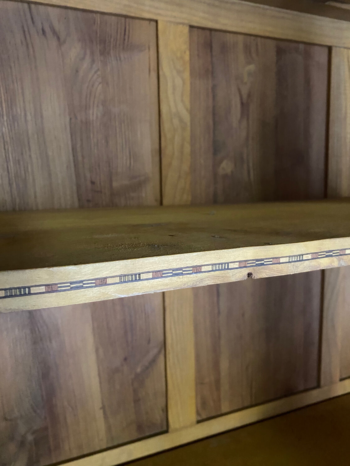 Vintage art deco wooden cabinet with mirror