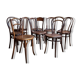 Mix 8 Viennese bistro chairs early twentieth century