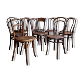 Mix 8 Viennese bistro chairs early twentieth century