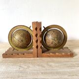 Vintage globe bookends